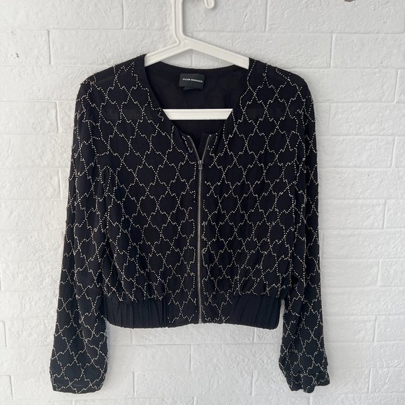 Club Monaco Silk Beaded Jacket - Picture 1 of 4